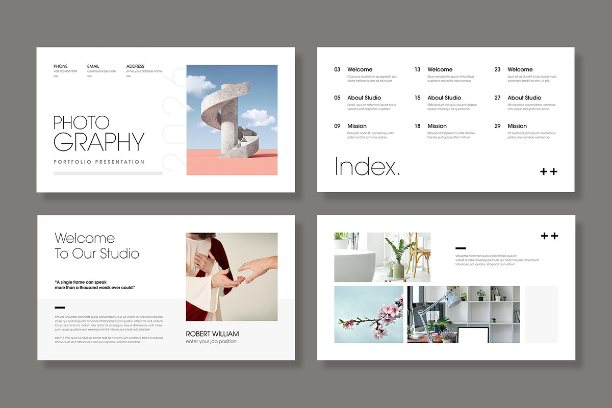 Photography Portfolio Presentation, a Presentation Template by MightyDesign (Photo 2 of 8)