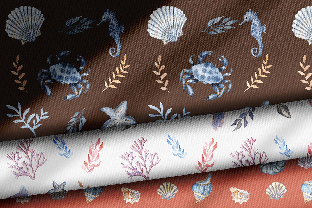 Ocean Dreams Watercolor Set, an Object Graphic by ViolettaKh (Photo 4 of 7)