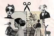 Whimsy Black White Collage Elements, an Object Graphic by GiraffeCreative (Thumbnail 8 of 9)