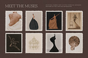The Muses Vintage Snail Mail Stamps, an Object Graphic by Make Stories Studio (Thumbnail 2 of 10)