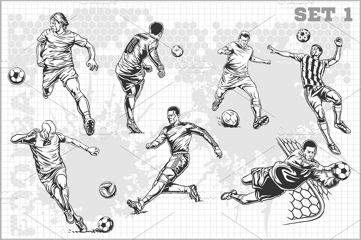 Soccer labels + 30 players, an Illustration by Digital-Clipart (Photo 2 of 5)
