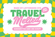Travel Melted Retro Font Duo, a Script Font by Letterhend Studio (Thumbnail 1 of 9)