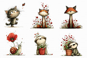 Cute Spring Clipart Bundle, an Illustration by Libby Wishes (Thumbnail 2 of 7)