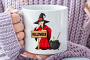 Halloween Cauldron Witch PNG, an Illustration by Craft Nest (Thumbnail 5 of 6)