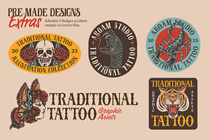 Traditional Tattoo Graphic Assets