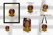 Black African American Woman 1 PNG, an Illustration by Orange Brush Studio (Thumbnail 5 of 5)