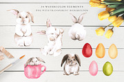 Watercolor Easter bunny, a Seasonal Illustration by LeriaArt watercolor (Thumbnail 3 of 13)