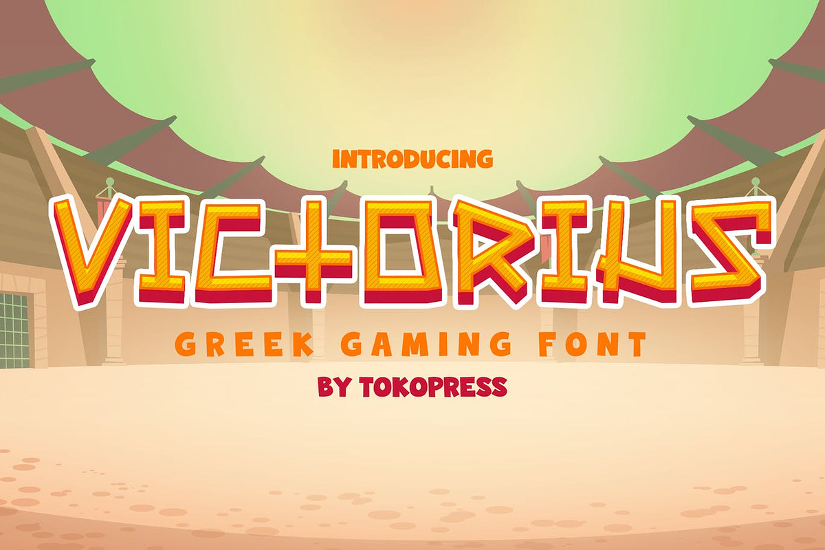 Victorius - Gaming font, a Sans Serif Font by TokoPress (Photo 1 of 10)