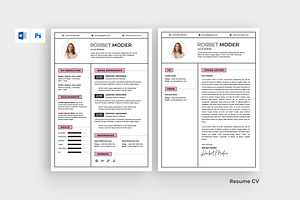 Minimalist Resum Cv, a Resume Template by iDoodle Studio
