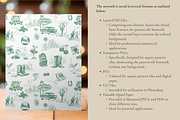 Las Vegas Toile de Jouy Pattern, a Background Graphic by Hughes Studio (Thumbnail 5 of 11)