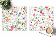 2 Watercolor Floral Patterns, a Pattern Graphic by Lembrik's Artworks (Thumbnail 3 of 3)