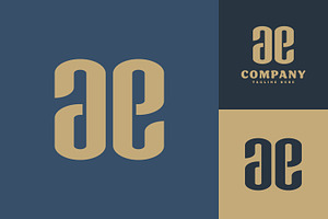 Letter AE Ambigram Logo Design, a Branding & Logo Template by Saba Vector