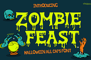 Zombie Feast – Horror Dripping Font, a Handwritten Font by BearyType Studio (Thumbnail 1 of 10)