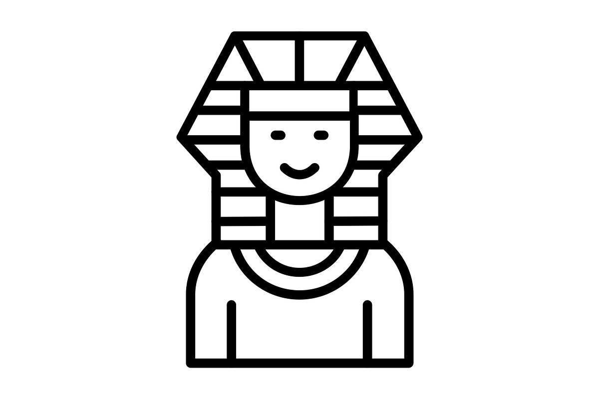 Pharaoh Line Icon, an Icon by Pexelpy (Photo 1 of 2)