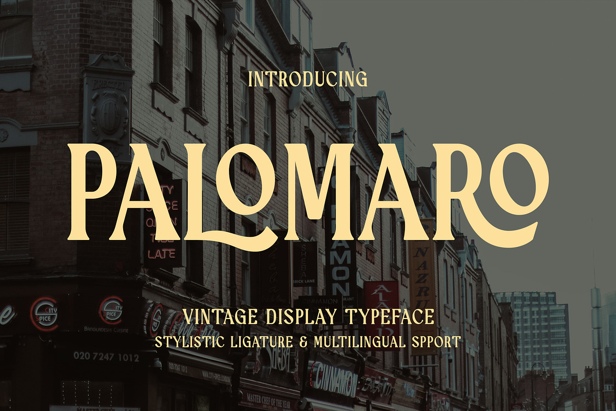 Palomaro - Vintage Font, a Script Font by AQR Studio (Photo 1 of 9)