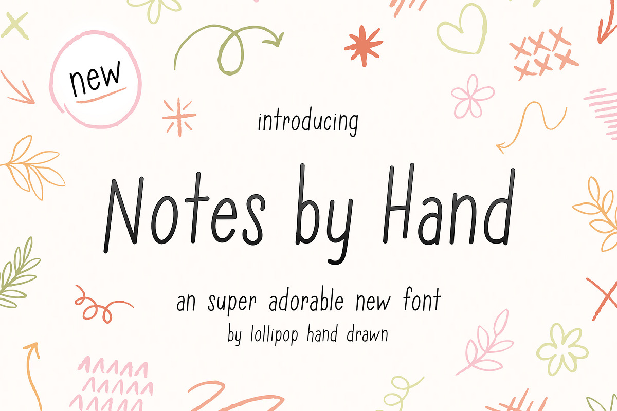 Notes by Hand Font, a Sans Serif Font by Lollipop Hand Drawn (Photo 1 of 7)