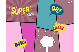 Comic page template with empty, an Illustration by LadadikArt