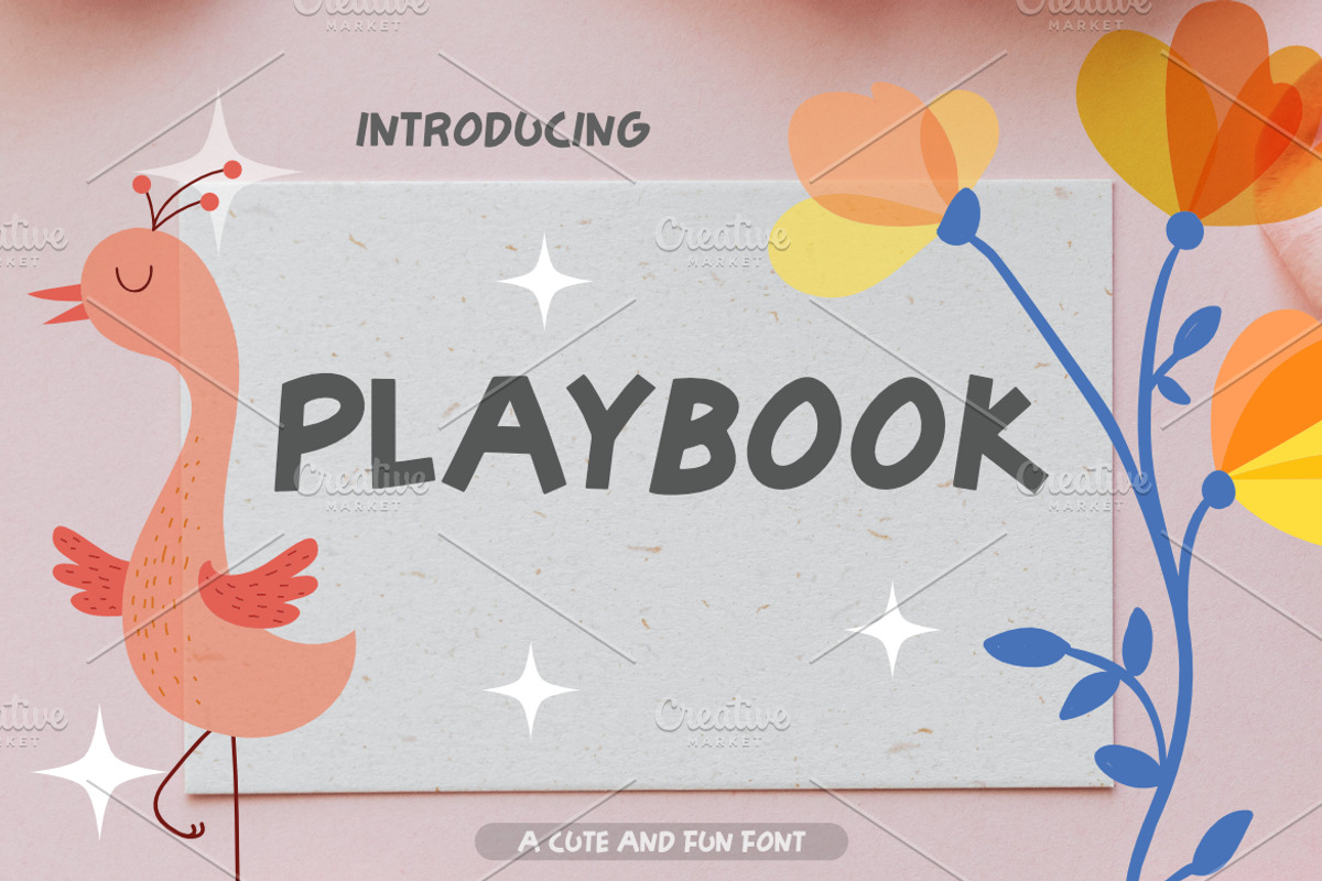 Playbook | Playful Sans Serif Font, a Sans Serif Font by Bayuktx (Photo 1 of 4)