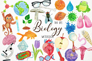 Watercolor Biology Clipart Biologist, an Object Graphic by Paulaparaula (Thumbnail 1 of 3)