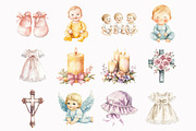 Pink Christening Clipart, an Illustration by Design Market (Thumbnail 3 of 5)