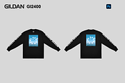 Gildan 2400 Mockup Black, a Shirt Mockup by Infinity Mockups (Thumbnail 1 of 6)