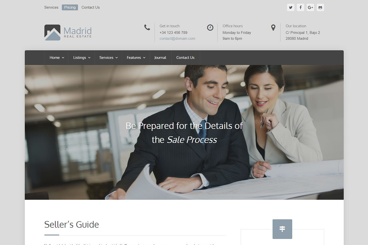 Real Estate WordPress WPCasa Madrid, a WordPress Template by WPCasa (Photo 7 of 7)