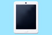 3D White touchscreen tablet PC, an Object Illustration by Abscent (Thumbnail 2 of 3)