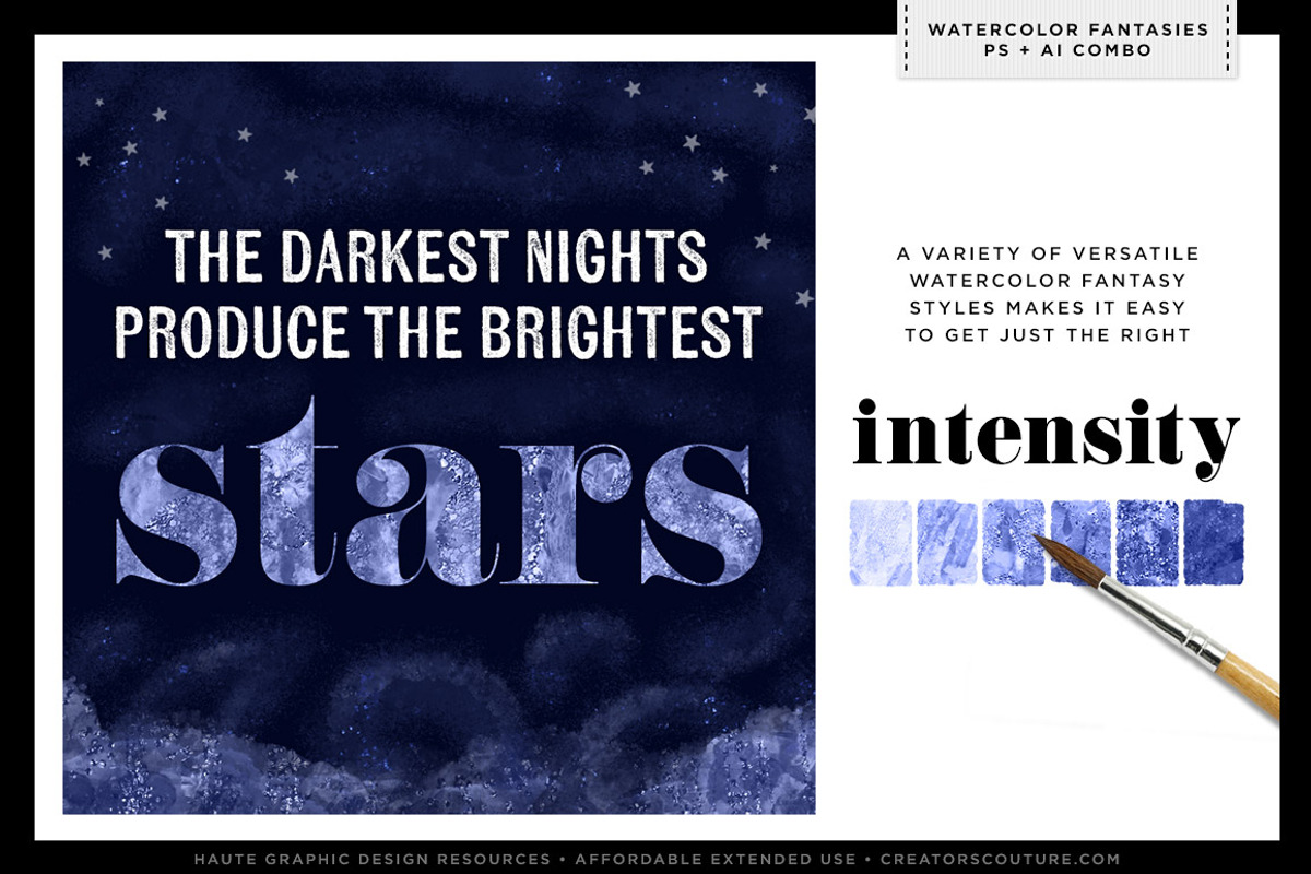 Watercolor & Glitter Styles Bundle preview 3