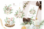 Cozy Christmas. Watercolor Clip Art., a Seasonal Illustration by Farida Bik (Thumbnail 3 of 13)