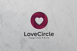 Love Circle Gradient Logo | 3D Logo