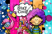 Clipart Kit of Funky Flamingo, an Animal Illustration by NiiiNArt (Thumbnail 3 of 8)