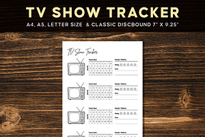 TV Series Tracker Printable