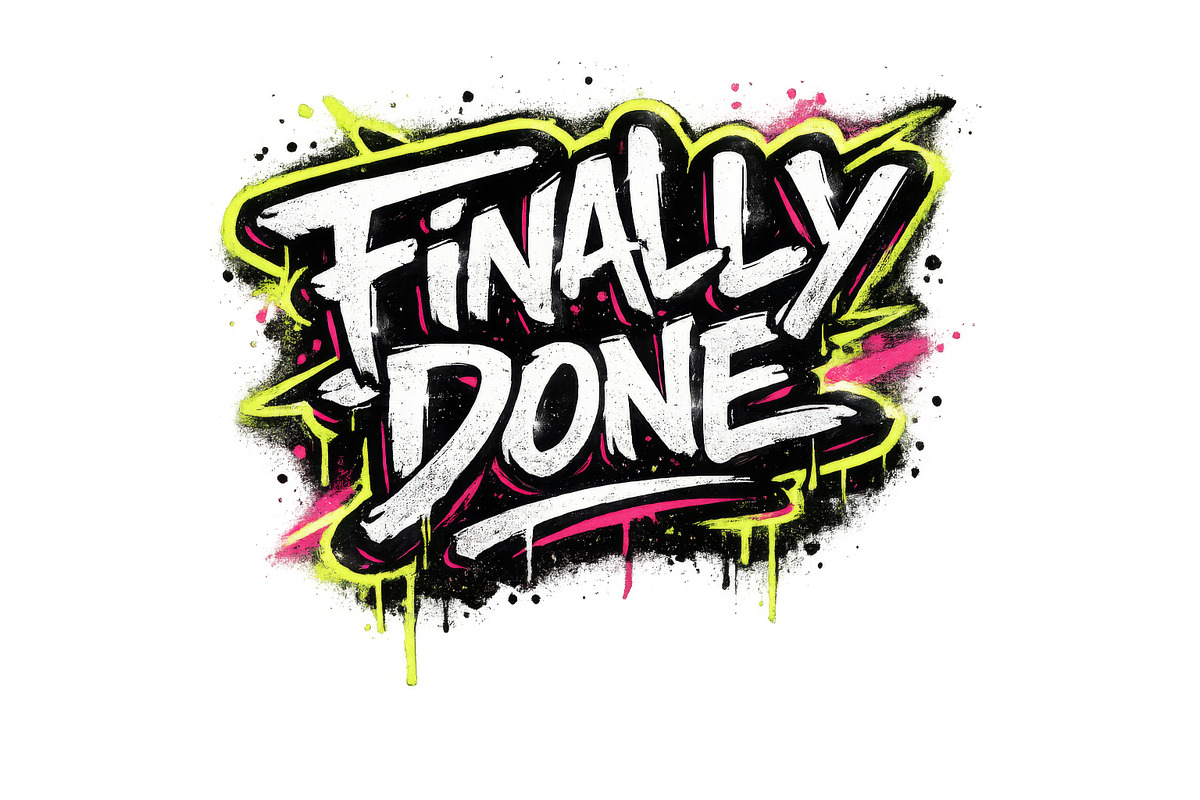 Graffiti-style artwork with bold let, an Illustration by Dvoevnore photos