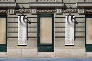 Hanging Banner Mockup – Wall-mounted, a Mockup by ExplicitStudio (Thumbnail 1 of 3)