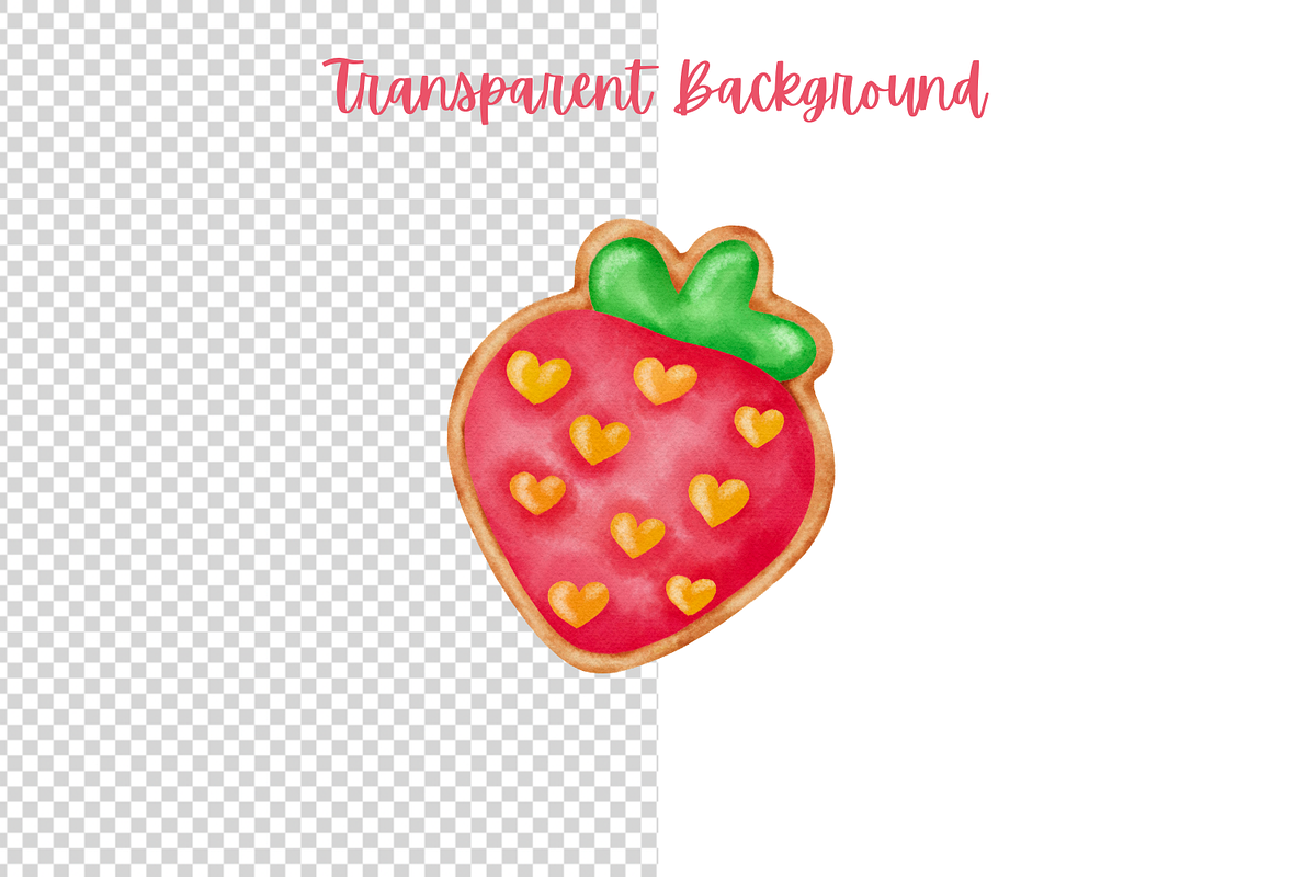 Valentine Cookies watercolor clipart, a Decorative Illustration by AkiraVilla (Photo 5 of 10)