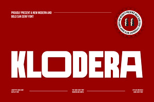 Klodera || Modern Tall Sans Serif, a Sans Serif Font by Ermedia Studio