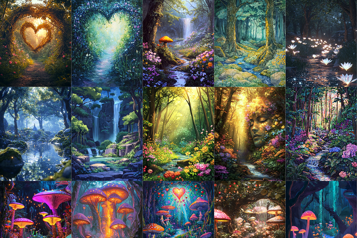 Fantasy Enchanted Forest  Paper, a Background Graphic by LA Design (Photo 4 of 10)