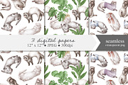 Cute Ferrets+patterns, an Animal Illustration by TheCuteShop (Thumbnail 5 of 8)