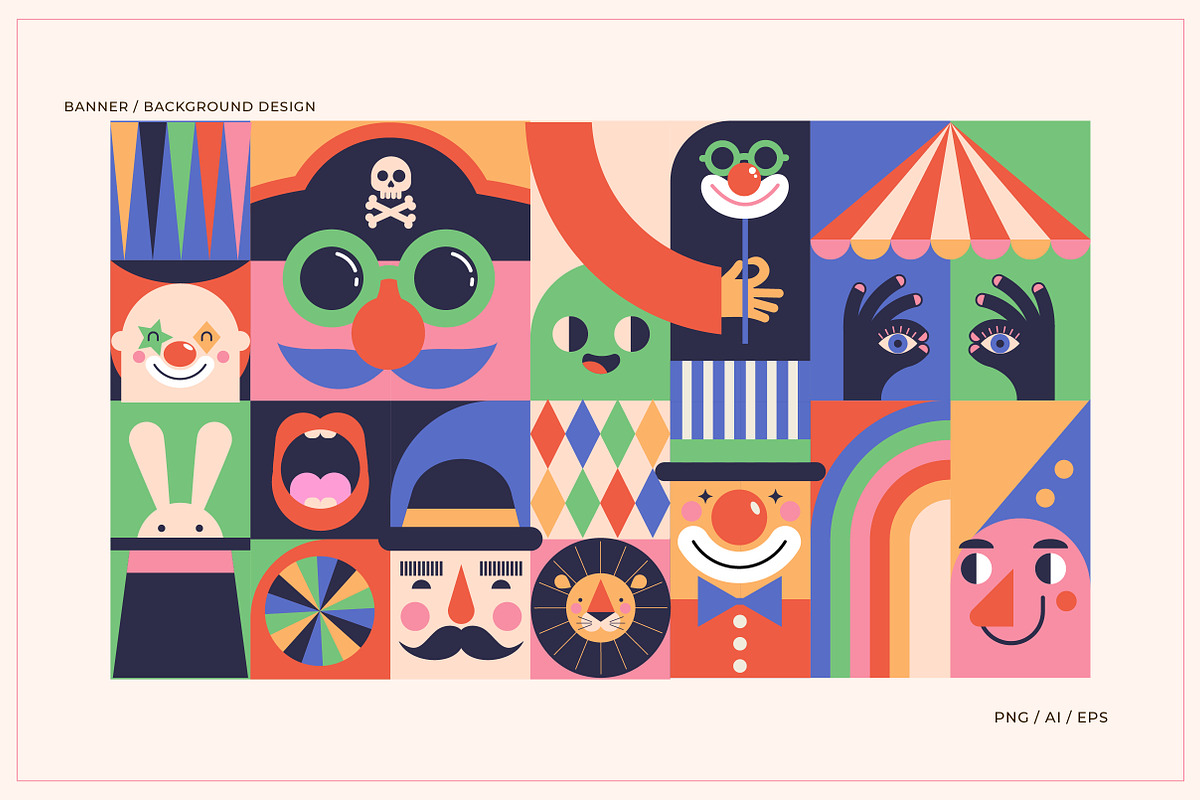 Geometrical Circus illustrations, a Decorative Illustration by Marish (Photo 7 of 10)