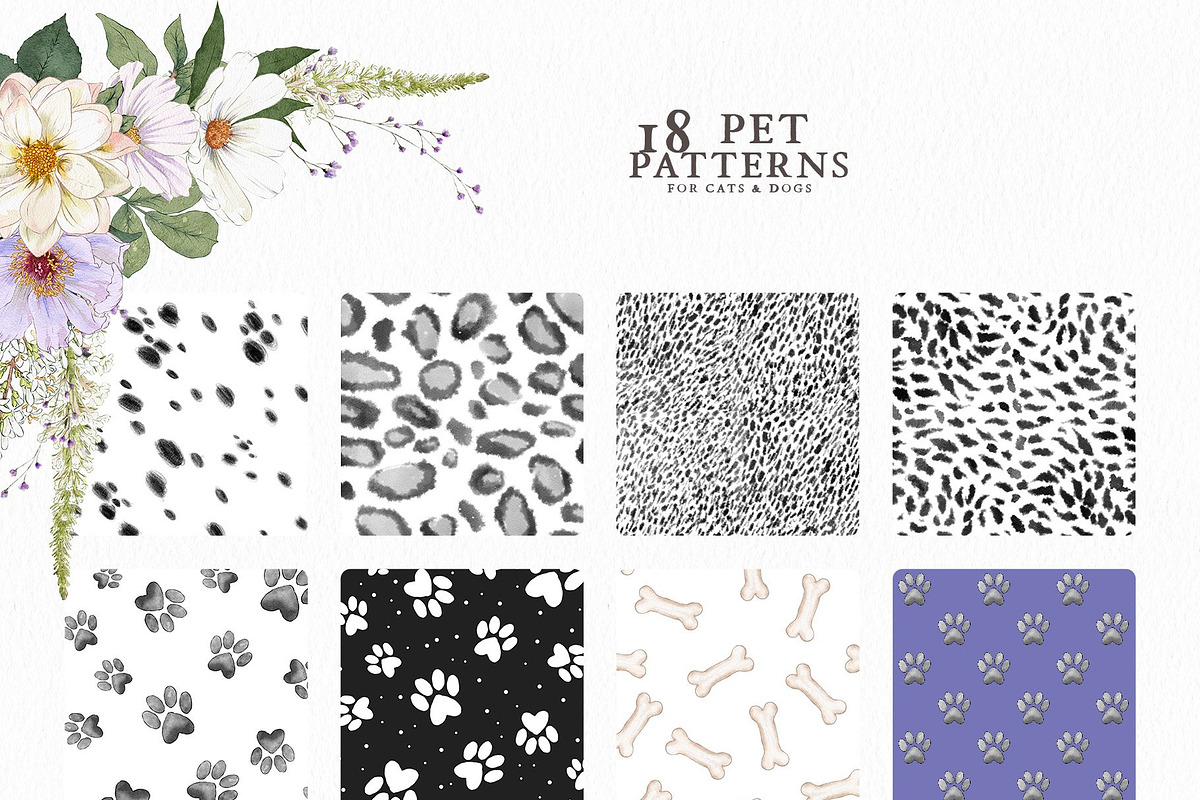 Pet Illustrations Patterns & Borders, a Graphic by Pretty Little Lines (Photo 27 of 29)