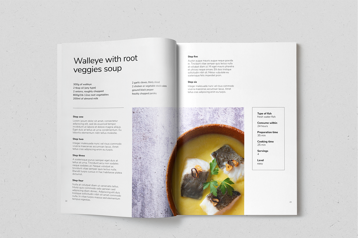 Fish&Seafood Recipe Book, a Magazine Template by SonaGeciova (Photo 12 of 17)