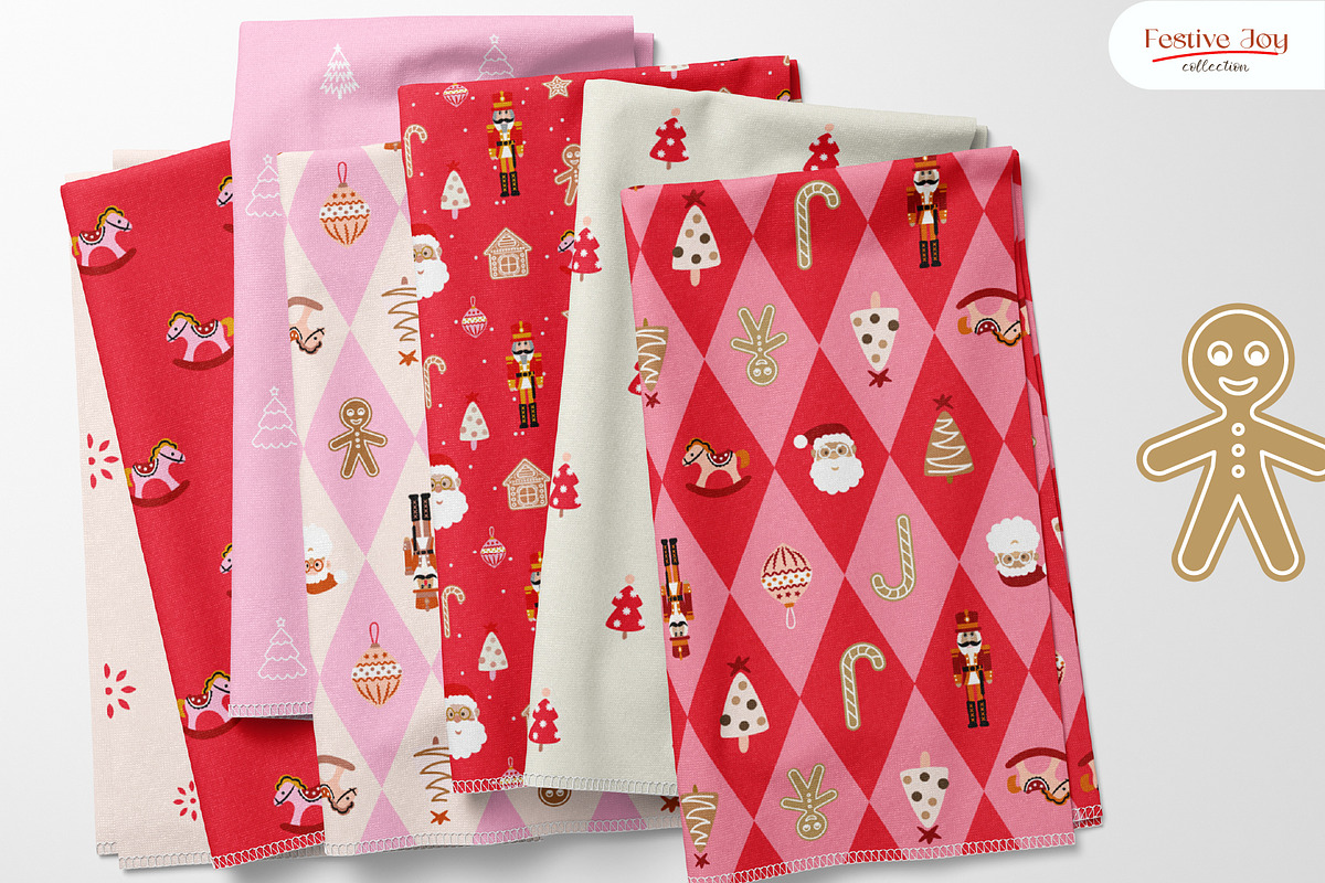 Festive Joy - Seamless Patterns, a Pattern Graphic by InaCorart (Photo 2 of 7)