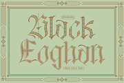 Black Eoghan Blackletter Font, a Blackletter Font by PutraCetol Studio (Thumbnail 1 of 11)