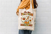 Ghosts with book, pencil, candy, a Seasonal Illustration by CrexoraLab (Thumbnail 4 of 4)