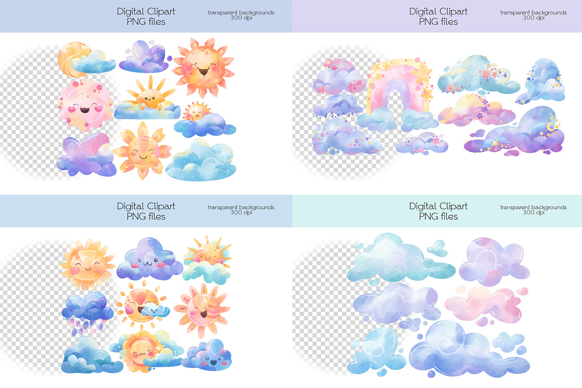 Cartoon Weather Clipart, an Illustration by OllyKo Art (Photo 2 of 8)