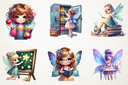Back To School Cute Fairy Girl Png, an Illustration by RobertsArt (Thumbnail 4 of 7)