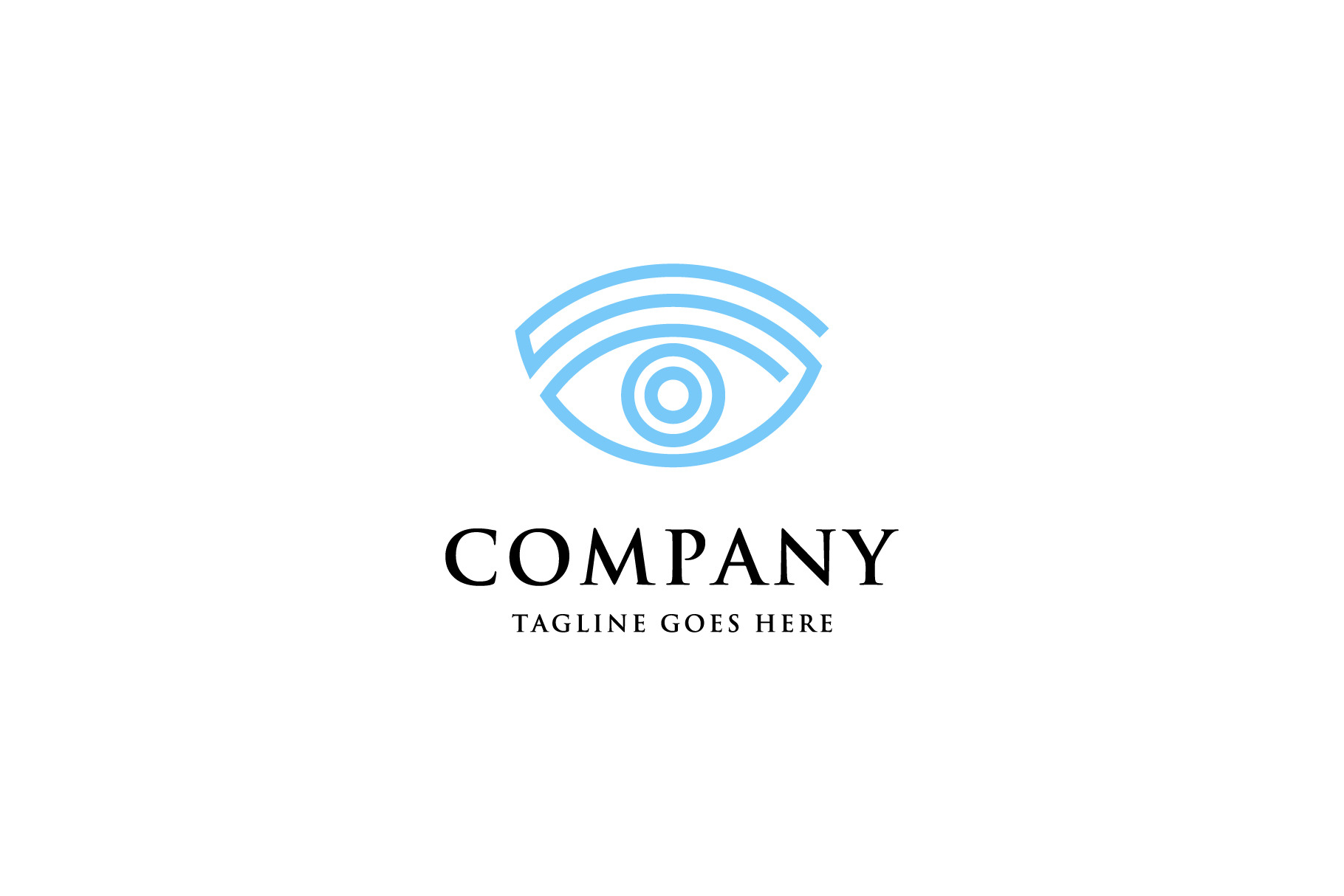 line art eye logo, a Branding & Logo Template by ZHR Creative