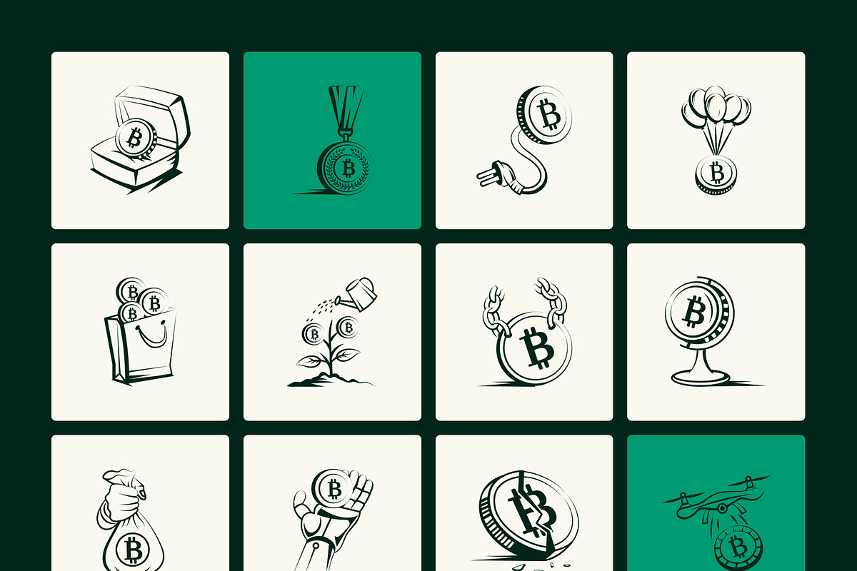Bitcoin Trading Doodle Art Set, an Outline Icon by Vectors Market (Photo 8 of 10)