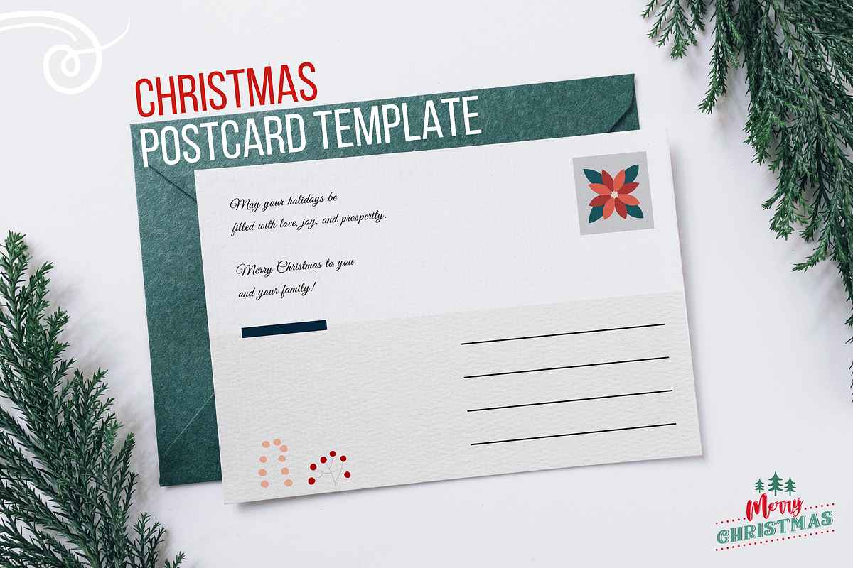 Christmas Deer Postcard, a Card Template by Kay Designs (Photo 4 of 4)