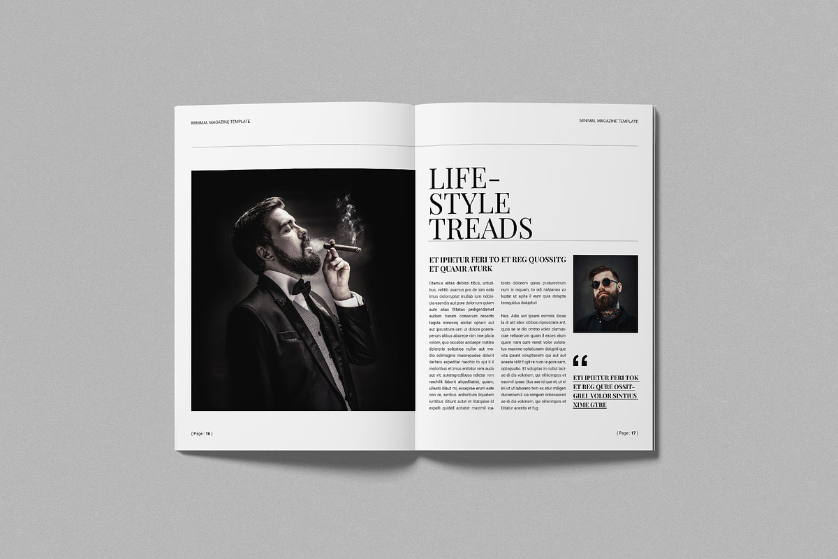 Minimal Magazine  Template, a Magazine Template by Work-Envance (Photo 7 of 9)